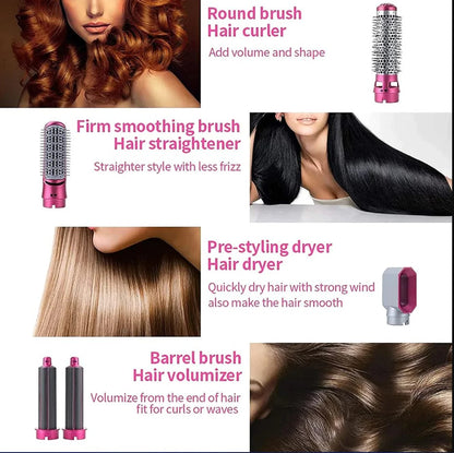 5-in-1 Hot Air Brush | Curl, Dry & Style